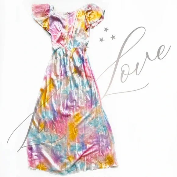 SELKIE The Dopamine Flutter Rainbow Slip Dress (size XS & S) - Picture 8 of 11